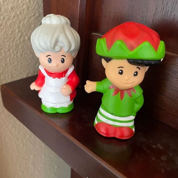 Fisher Price Mrs. Claus and Fisher Price Elf Little People - Picture 1 of 5